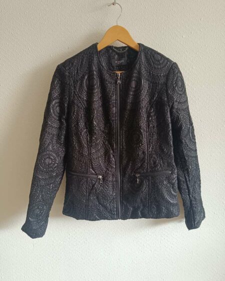 Doudoune noire texturée t40