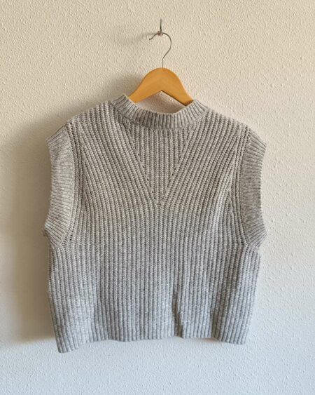 Maille sans manche grise t38/40