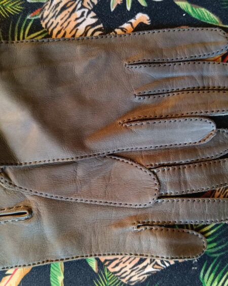 Gant de peau gris TM