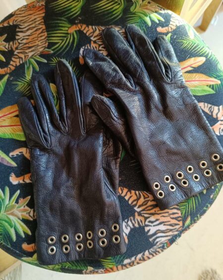 Gant de peau noir TS