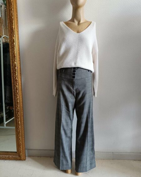 Pantalon droit prince de galles t42