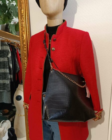 Sac pochette simili noir