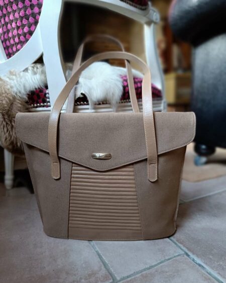 Sac Texier cuir et toile