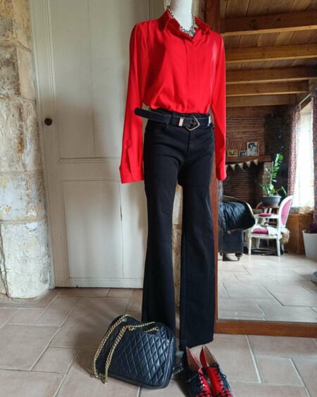 Jeans noir flare Bel Air t36