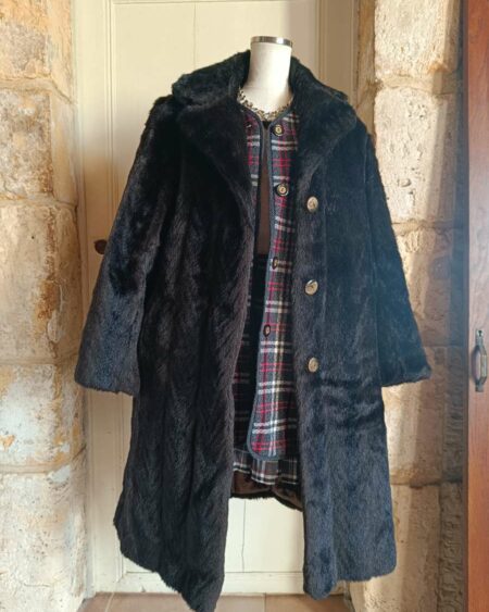 Fausse fourrure marron vintage t38