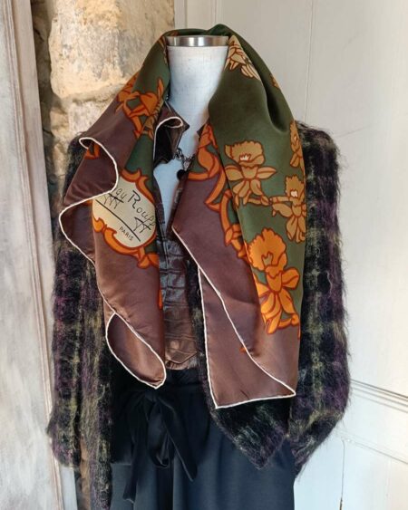 Foulard carré soir Maggy Rouff