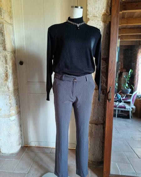 Pantalon basic gris t38