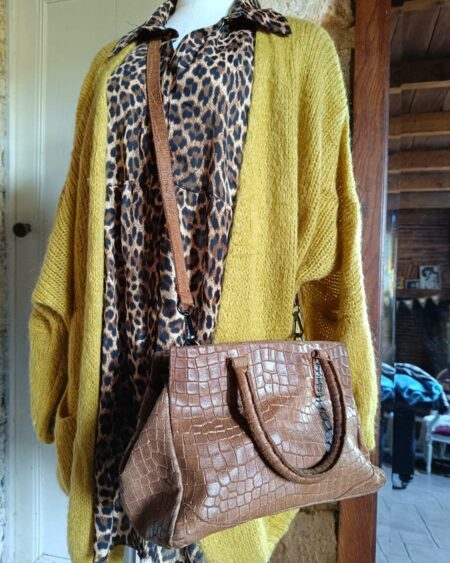 Sac en cuir marron