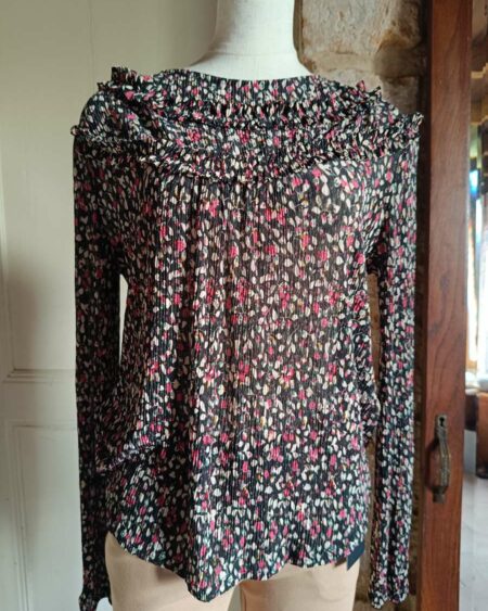 Blouse cloquée à fleurs t36