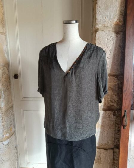 Blouse fluide kaki t40