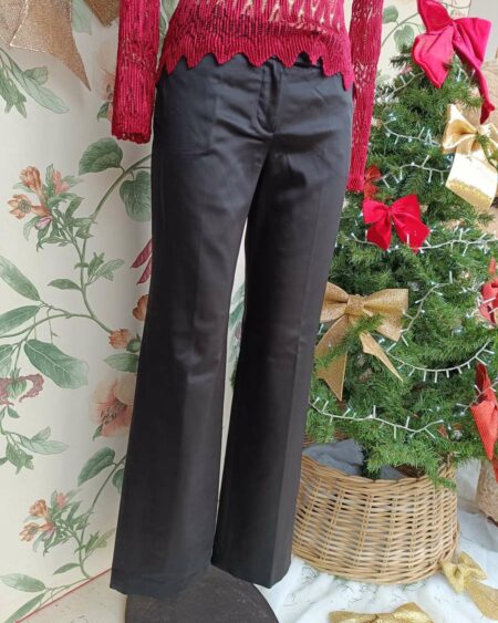 Pantalon en satin noir t36