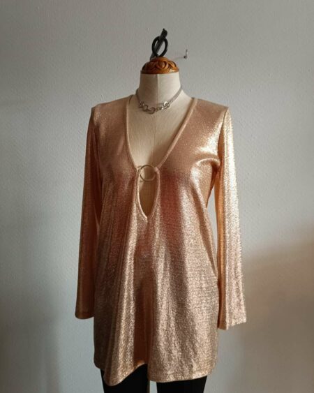 Tunique dorée made in France lamée t38