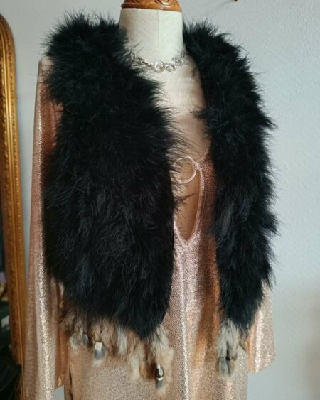 Fausse fourrure noire t38/40