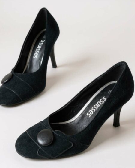 Escarpins en daim noirs P37