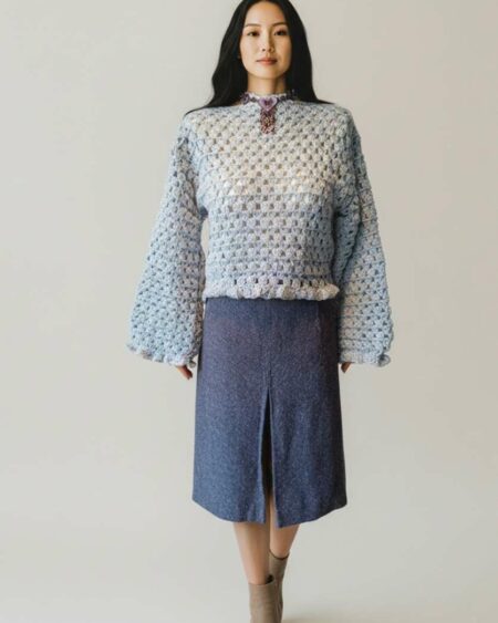 Jupe chiné violette t36/38