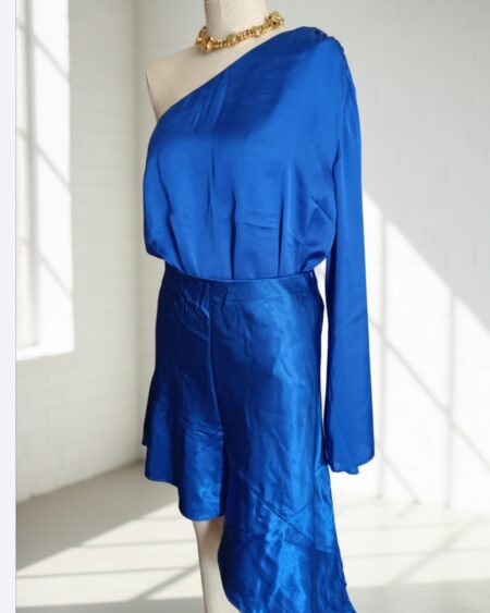 Ensemble bleu en satin H&M – Taille 40 – Neuf avec étiquette