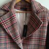 Manteau long à carreaux en laine vierge – Confection italienne – Taille 40/42