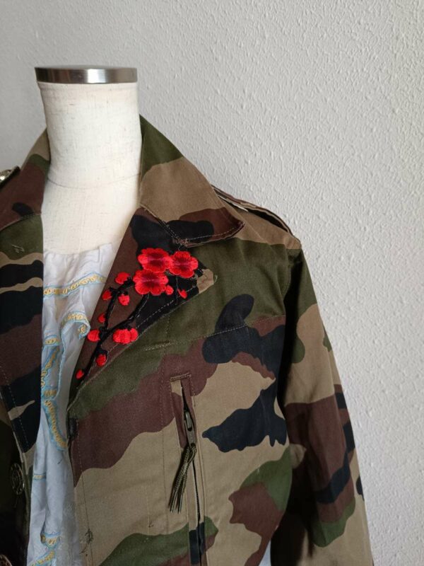 Veste militaire upcyclée – Taille 34