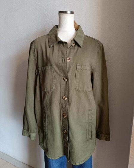 Surchemise kaki en coton – Promod – Taille 40