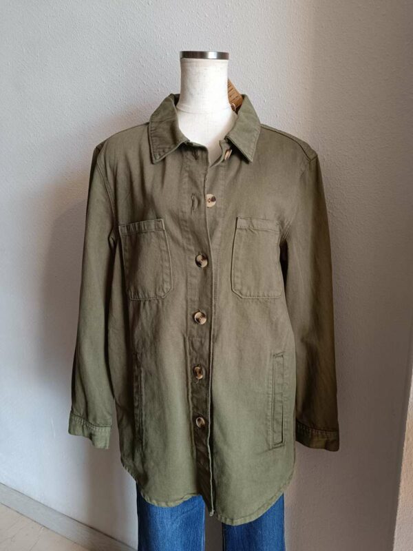 Surchemise kaki en coton – Promod – Taille 40