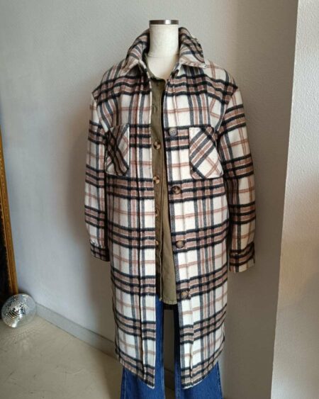 Surchemise longue à carreaux – Kiabi – Taille 34/36