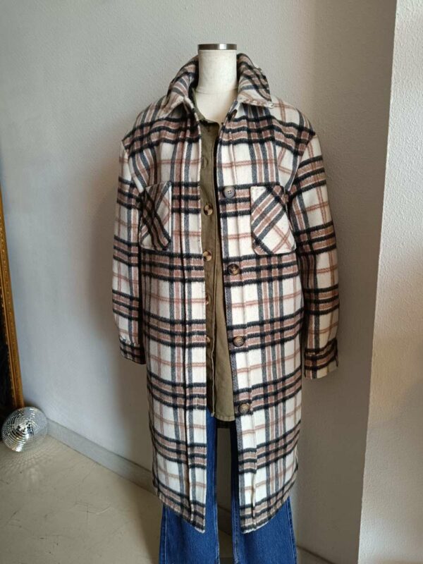 Surchemise longue à carreaux – Kiabi – Taille 34/36