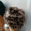 Casquette vintage léopard en fausse fourrure – Taille unique