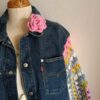 Veste en jean Levi’s upcyclée – Manches crochet – Taille 42/44