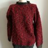 Pull tricoté rouge et noir – Vintage