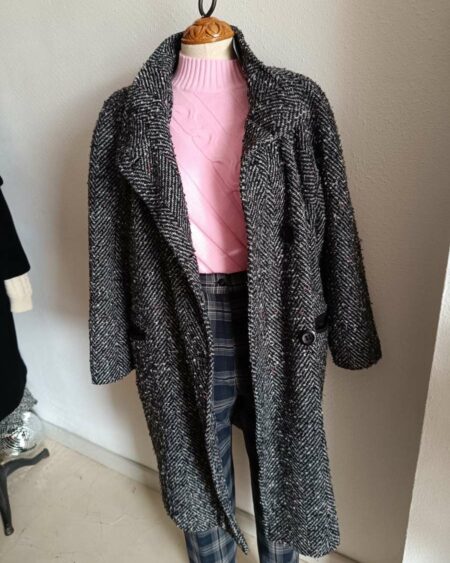 Manteau vintage long en laine – Made in France – Taille 38/40