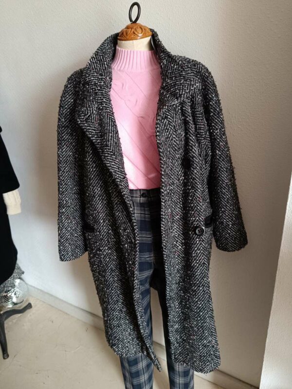 Manteau vintage long en laine – Made in France – Taille 38/40