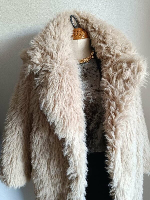 Manteau fausse fourrure H&M – Beige – Taille 36