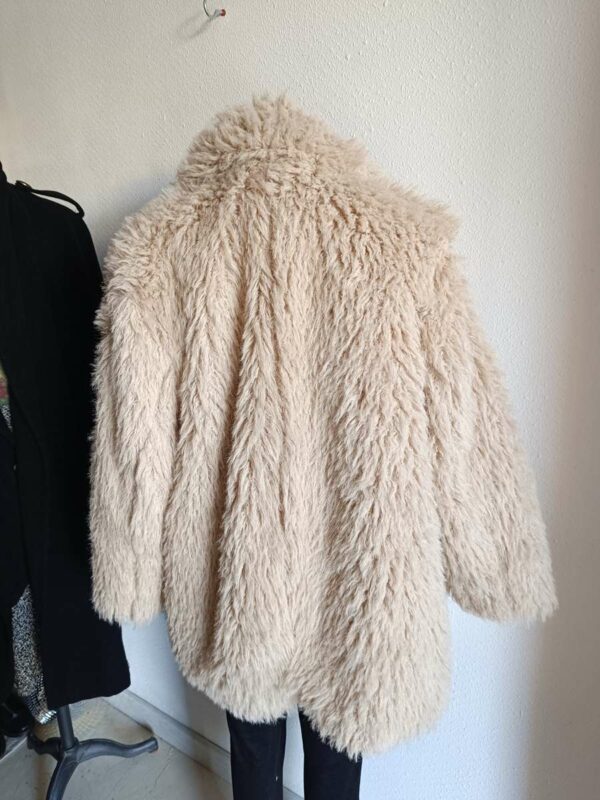 Manteau fausse fourrure H&M – Beige – Taille 36