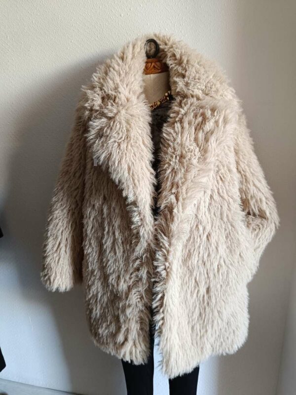 Manteau fausse fourrure H&M – Beige – Taille 36
