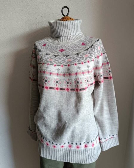 Pull gris à col roulé Atlas For Women – Motifs – Taille 42
