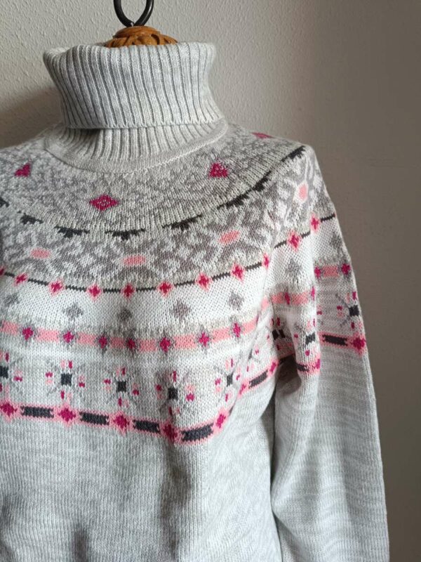 Pull gris à col roulé Atlas For Women – Motifs – Taille 42
