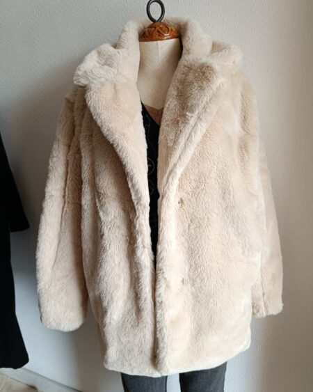 Veste fausse fourrure H&M – Beige – Taille 40