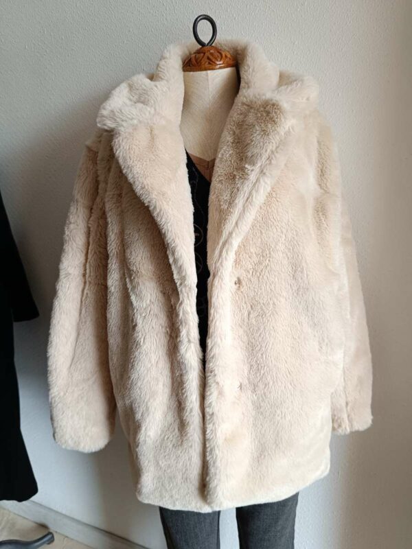 Veste fausse fourrure H&M – Beige – Taille 40