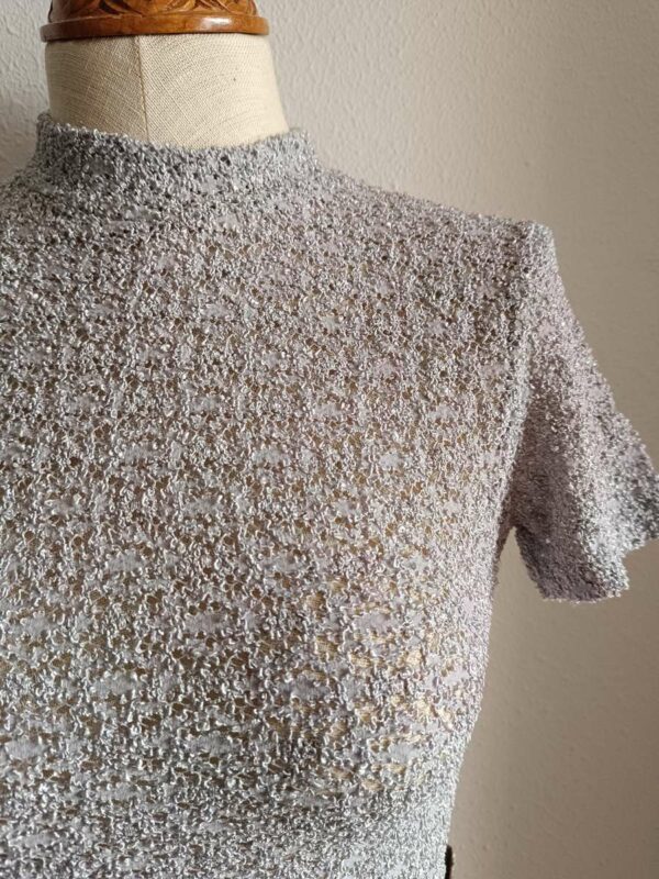 Top argenté vintage Y2K Jennyfer – Taille 38