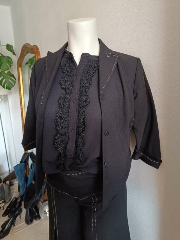 Ensemble jupe-culotte noir vintage Y2K – Taille 44