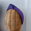 Serre-tête en suédine violet – Pièce artisanale upcyclée