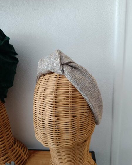 Serre-tête en tweed – Pièce artisanale upcyclée