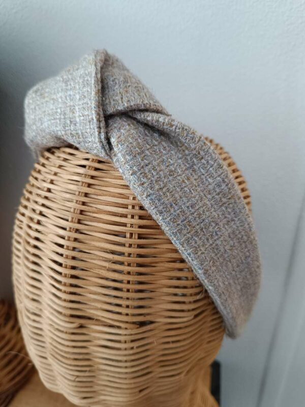 Serre-tête en tweed – Pièce artisanale upcyclée