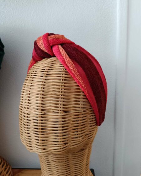 Serre-tête large en velours – Création artisanale upcyclée