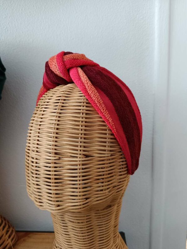 Serre-tête large en velours – Création artisanale upcyclée