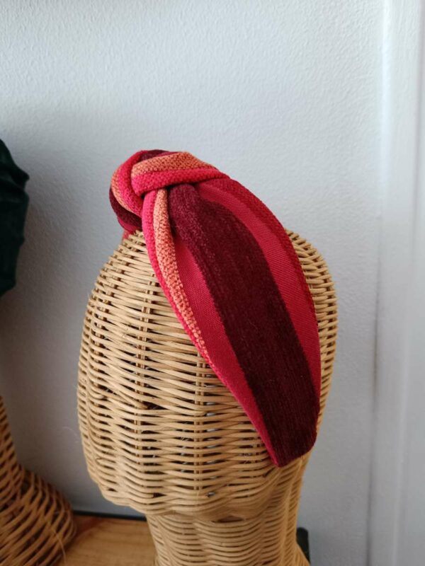 Serre-tête large en velours – Création artisanale upcyclée