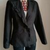 Blazer asymétrique vintage – Noir