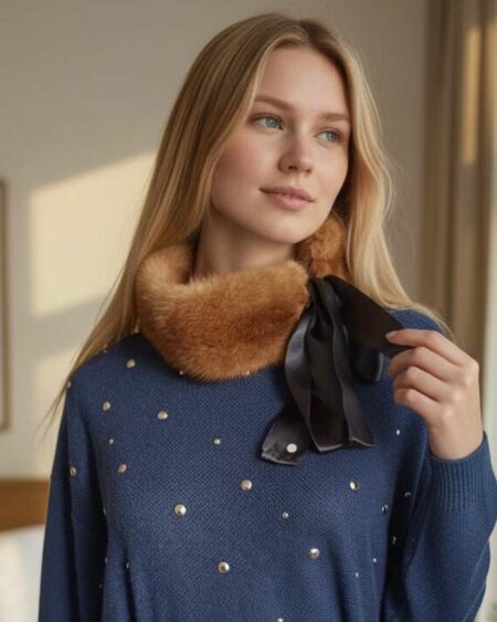 Col en fouine authentique, revisité dans un esprit élégant et contemporain. Cette pièce a fait l’objet d’un travail de fourreur réalisé dans notre atelier, afin de lui redonner tout son éclat et une finition soignée. La fermeture est assurée par un joli nœud de satin fait main, apportant une touche féminine et raffinée. Cet accessoire se porte aussi bien sur un manteau classique que sur une veste plus moderne, pour un style chic et intemporel.