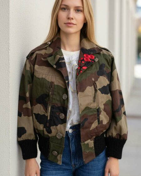 Veste militaire upcyclée – Taille 34