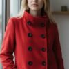 Manteau rouge en laine – Taille 40
